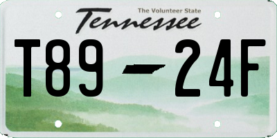 TN license plate T8924F