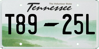 TN license plate T8925L