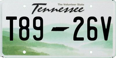 TN license plate T8926V