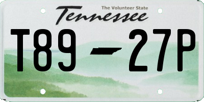 TN license plate T8927P