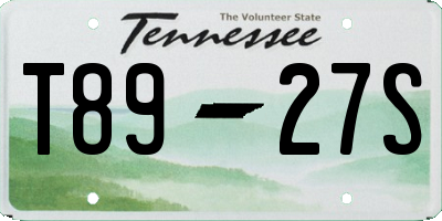 TN license plate T8927S