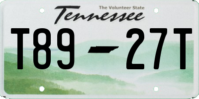 TN license plate T8927T