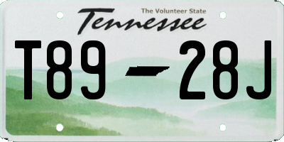 TN license plate T8928J