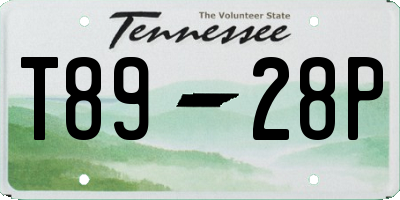 TN license plate T8928P