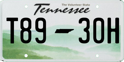 TN license plate T8930H