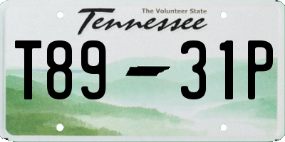 TN license plate T8931P