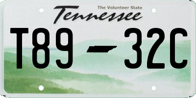 TN license plate T8932C