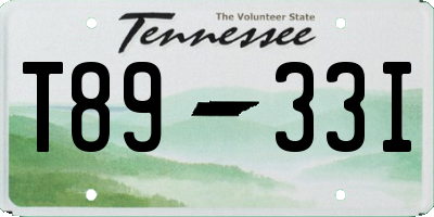 TN license plate T8933I