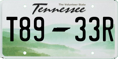 TN license plate T8933R