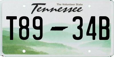 TN license plate T8934B