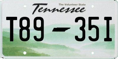TN license plate T8935I