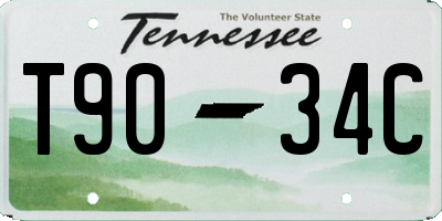 TN license plate T9034C