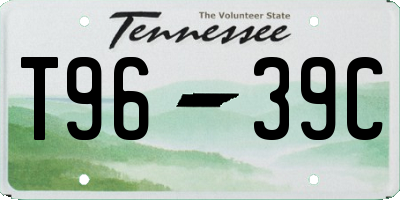 TN license plate T9639C
