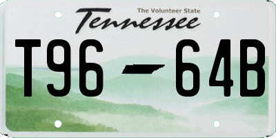 TN license plate T9664B