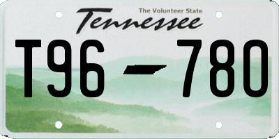 TN license plate T9678O