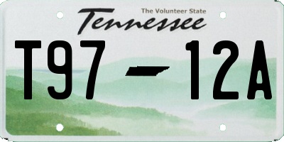 TN license plate T9712A