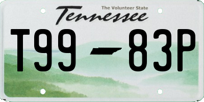 TN license plate T9983P