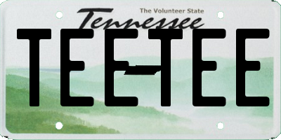 TN license plate TEETEE