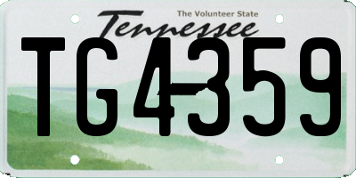 TN license plate TG4359