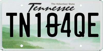 TN license plate TN104QE