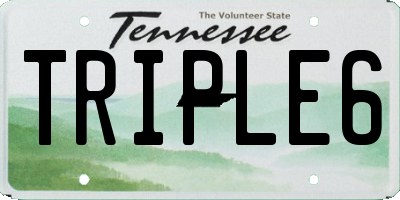 TN license plate TRIPLE6