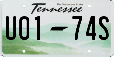 TN license plate U0174S