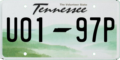 TN license plate U0197P