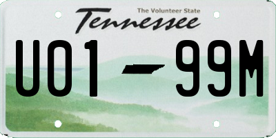 TN license plate U0199M