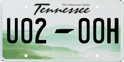 TN license plate U0200H