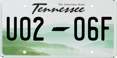 TN license plate U0206F