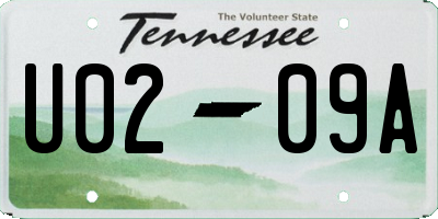TN license plate U0209A