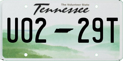 TN license plate U0229T