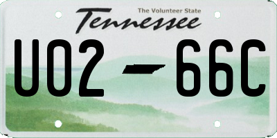 TN license plate U0266C