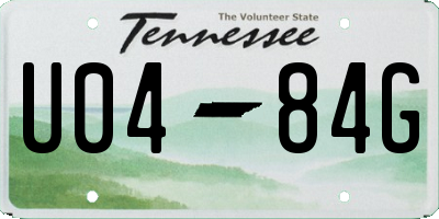 TN license plate U0484G
