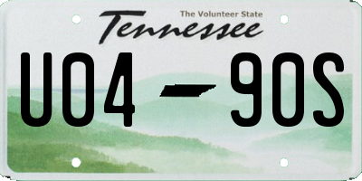 TN license plate U0490S