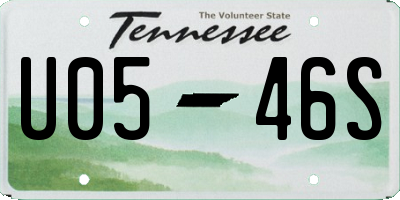 TN license plate U0546S
