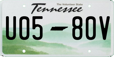 TN license plate U0580V