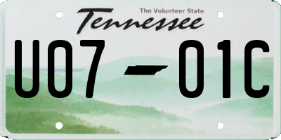 TN license plate U0701C