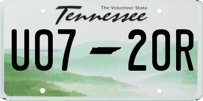 TN license plate U0720R
