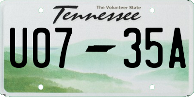 TN license plate U0735A
