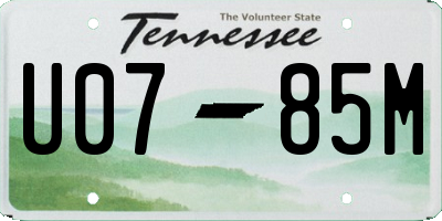 TN license plate U0785M