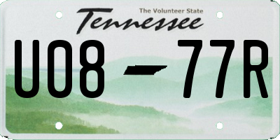 TN license plate U0877R