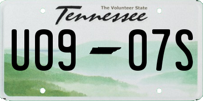 TN license plate U0907S