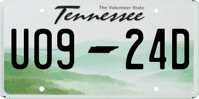 TN license plate U0924D