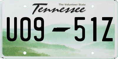 TN license plate U0951Z
