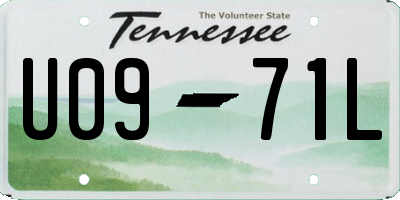 TN license plate U0971L