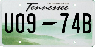 TN license plate U0974B