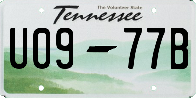 TN license plate U0977B