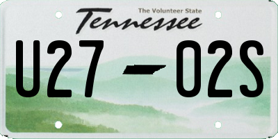 TN license plate U2702S