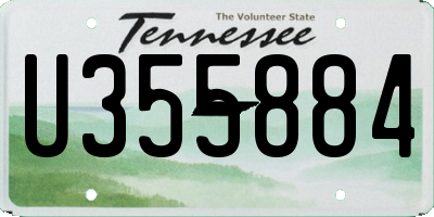 TN license plate U355884